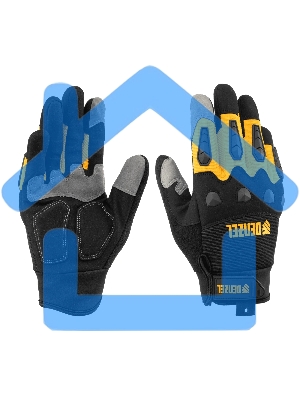 Перчатки универсальные Denzel 68002 усиленные, с защитными накладками, размер 9