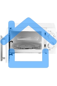 Микроволновая печь Galanz MOS-1706MW белый, 17 л, 700 Вт, переключатели - поворотный механизм