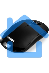 Мышь беспроводная SVEN RX-570SW черный, 1600 dpi, радиоканал, Bluetooth, USB, кнопки - 4