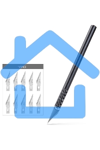 Резак-скальпель Deli 2102 10 сменных лезвия сталь пластиковая коробка