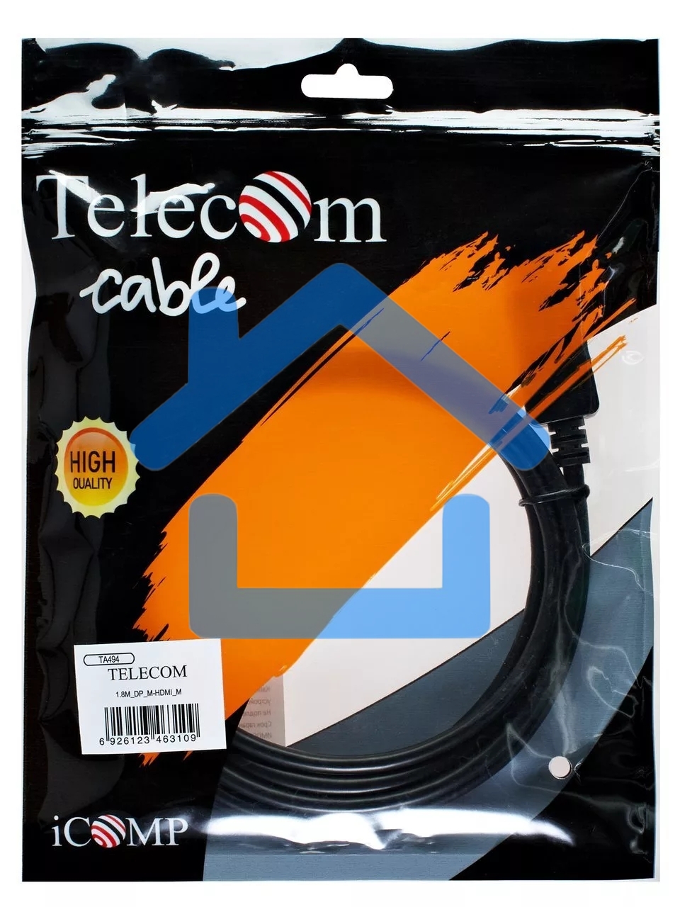 Кабель-переходник DisplayPort M-> HDMI M 1.8m Telecom [TA494)