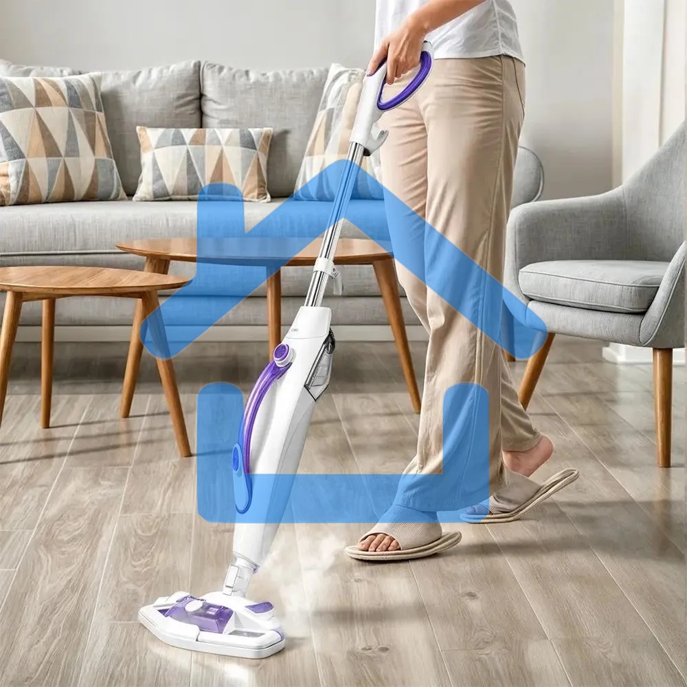 Швабра паровая Kitfort КТ-1085 1500Вт белый/фиолетовый