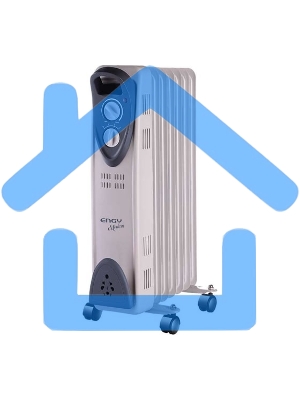 Обогреватель масляный Engy EN-2207 Modern (7 секций) белый, 1500 Вт, 15 м2, термостат