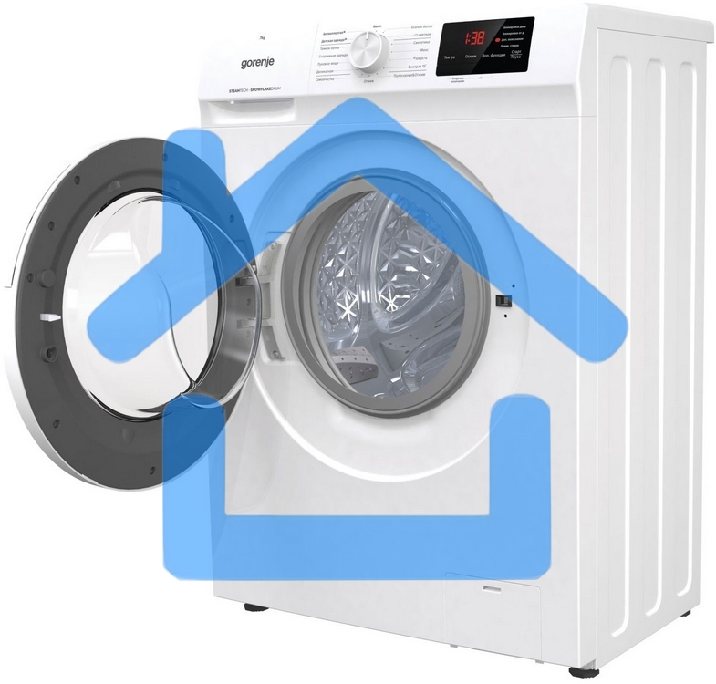 Стиральная машина Gorenje WHE72SFS белый загр. фронтальная макс.: 7 кг 1200об/мин класс: А
