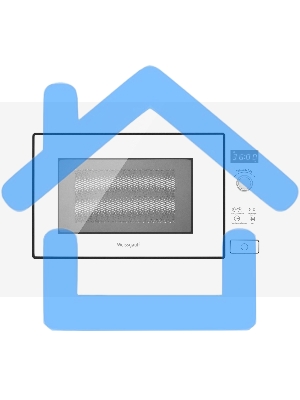 Микроволновая печь встраиваемая Weissgauff HMT-202 белый, 20 л, 700 Вт, переключатели - поворотный механизм/сенсор