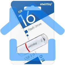 Флешка USB SmartBuy 16Gb Crown белый (SB16GbCRW-W)