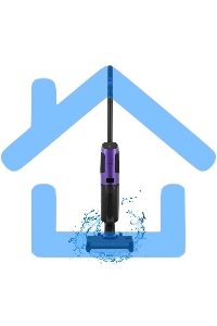 Пылесос вертикальный моющий Kitfort КТ-5176 черный/фиолетовый, питание от аккумулятора, 200 Вт, уборка влажная, пылесборник 0.75 л, работа от АКБ max 35 мин.