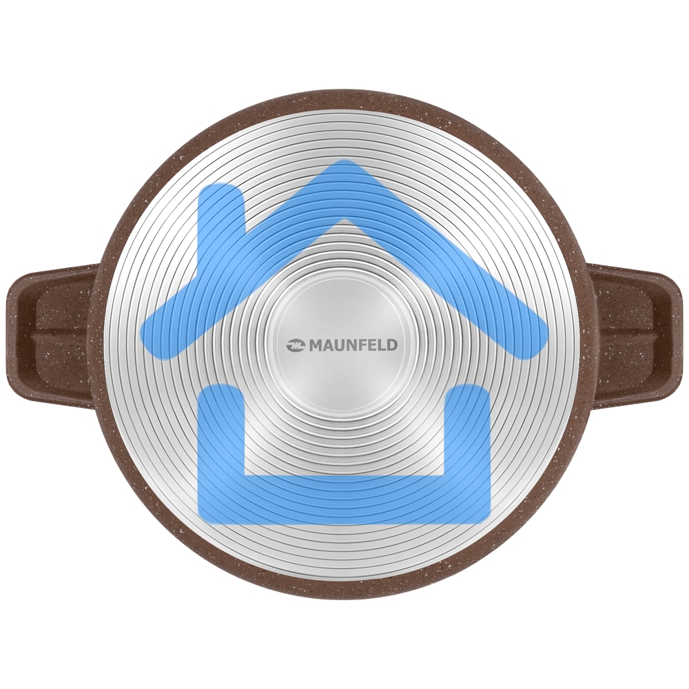 Кастрюля Maunfeld CARMEL MF24CRM01CR, 24 см, 4 л из литого алюминия со стеклянной крышкой