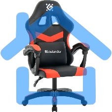 Кресло игровое Defender Runa черный/красн,класс 2,PU