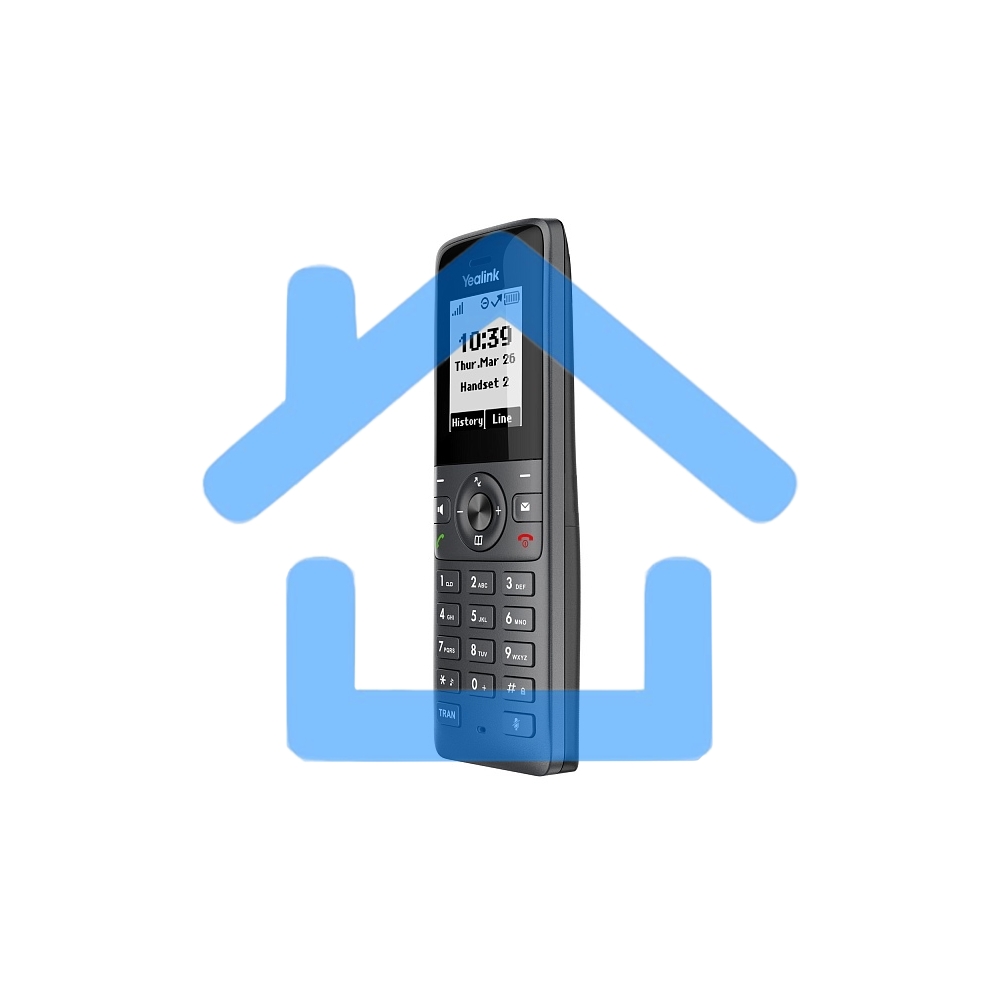 Беспроводная телефонная IP-DECT-система YEALINK W71P (база W70B+трубка W71H) до 10 SIP-аккаунтов, до 10 трубок на базу, до 20 вызовов, шт