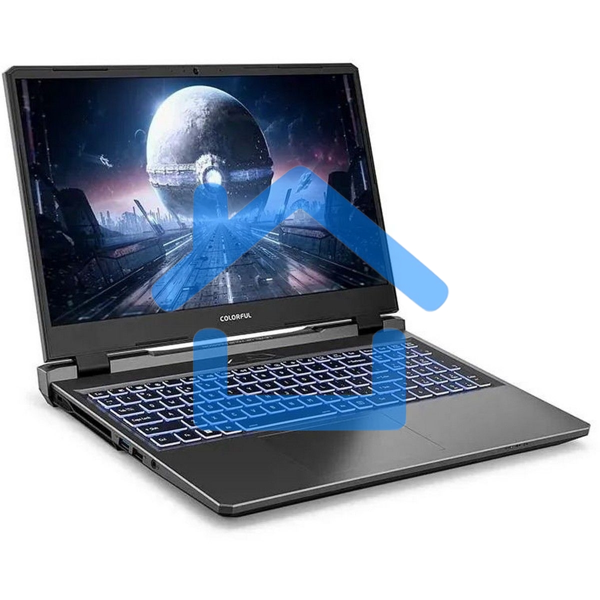 Ноутбук Colorful EVOL P15 24-HD55D16512A-G-RUA-KA серый Intel Core i5-12450H/16Gb/SSD 512Gb/RTX 4050 6Gb/15.6