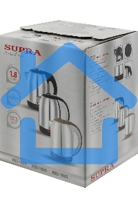 Чайник электрический SUPRA KES-1824 1.8л. 1500Вт серебристый/черный (корпус: нержавеющая сталь)