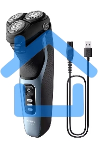 Электробритва Philips S3243/12 черный/голубой