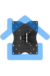 Универсальное наклонно-поворотное настенное крепление Wize WTS43 для дисплеев 17-43