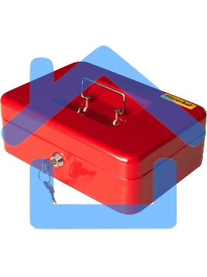 Ящик для денег Silwerhof 90x250x180 красный сталь