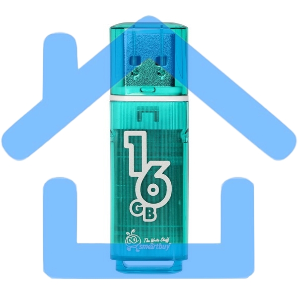 Флешка USB R/W SmartBuy 16Gb SmartBuy Glossy series Green