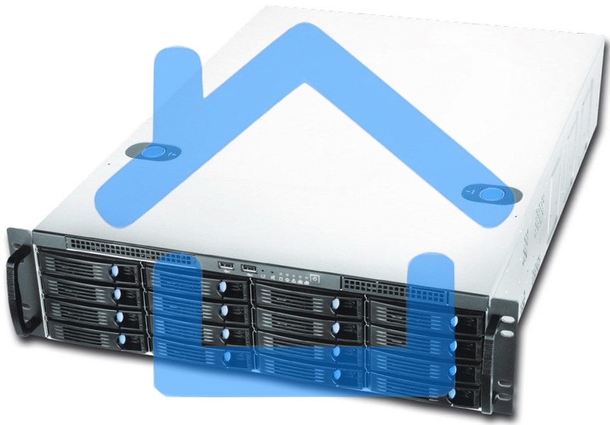 Компьютерный корпус Chenbro RM31616H09*14323 3U,16 HDD BAYS,12G MINI SAS HD EXPANDER PCB,USB 3.0,W/RAIL+3.5