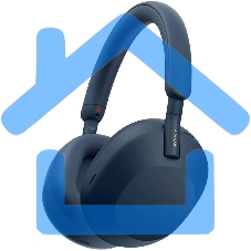 Наушники мониторные Sony WH-1000XM5, 1.2м, Buetooth, синий