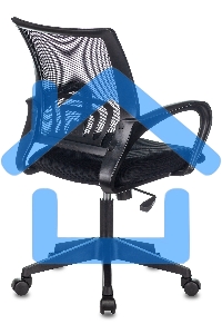 Кресло компьютерное Бюрократ CH-695N/BLACK спинка сетка черный TW-01, сиденье черный TW-11, механизм качания