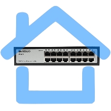 Неуправляемый коммутатор ORIGO OS1216/A1A 16x100Base-TX, корпус металл