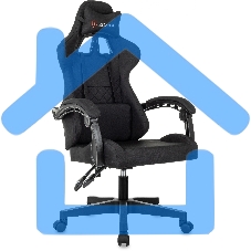 Кресло игровое Zombie 2 Neo Black черный, крестов. пластик