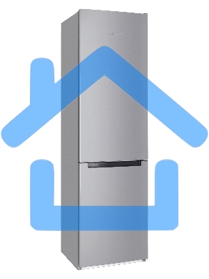 Холодильник Nordfrost NRB 154 S серый матовый двухкамерный 238/115 л морозилка снизу, капельная система