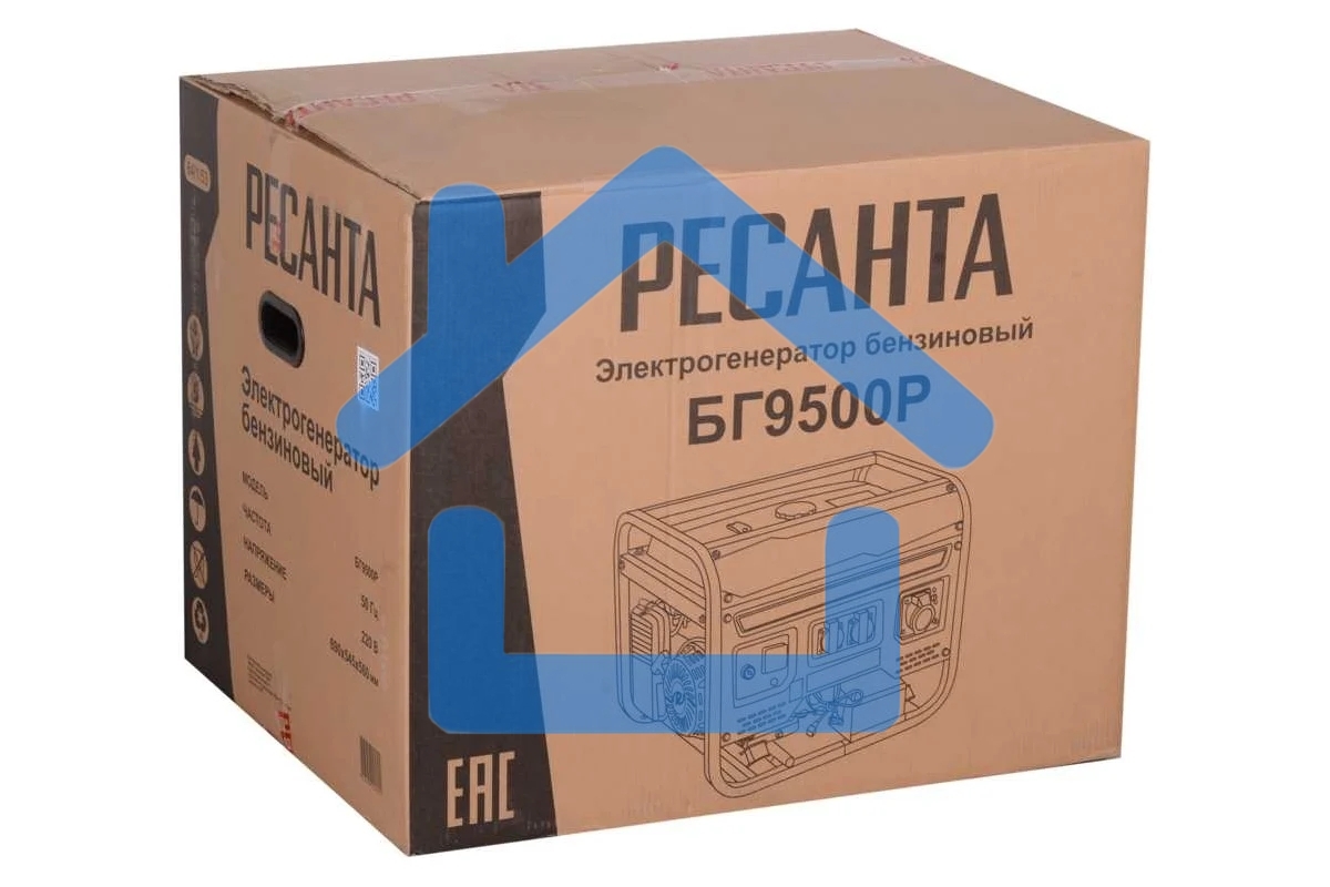 Электрогенератор бензиновый Ресанта БГ 9500 Р 8 кВт, 76 дБ, 79.5 кг