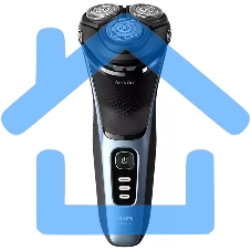 Электробритва Philips S3243/12 черный/голубой
