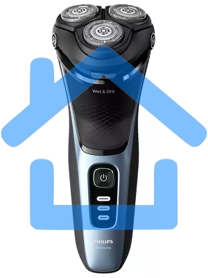 Электробритва Philips S3243/12 черный/голубой