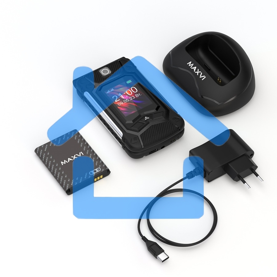 Мобильный телефон Maxvi E10ds черный