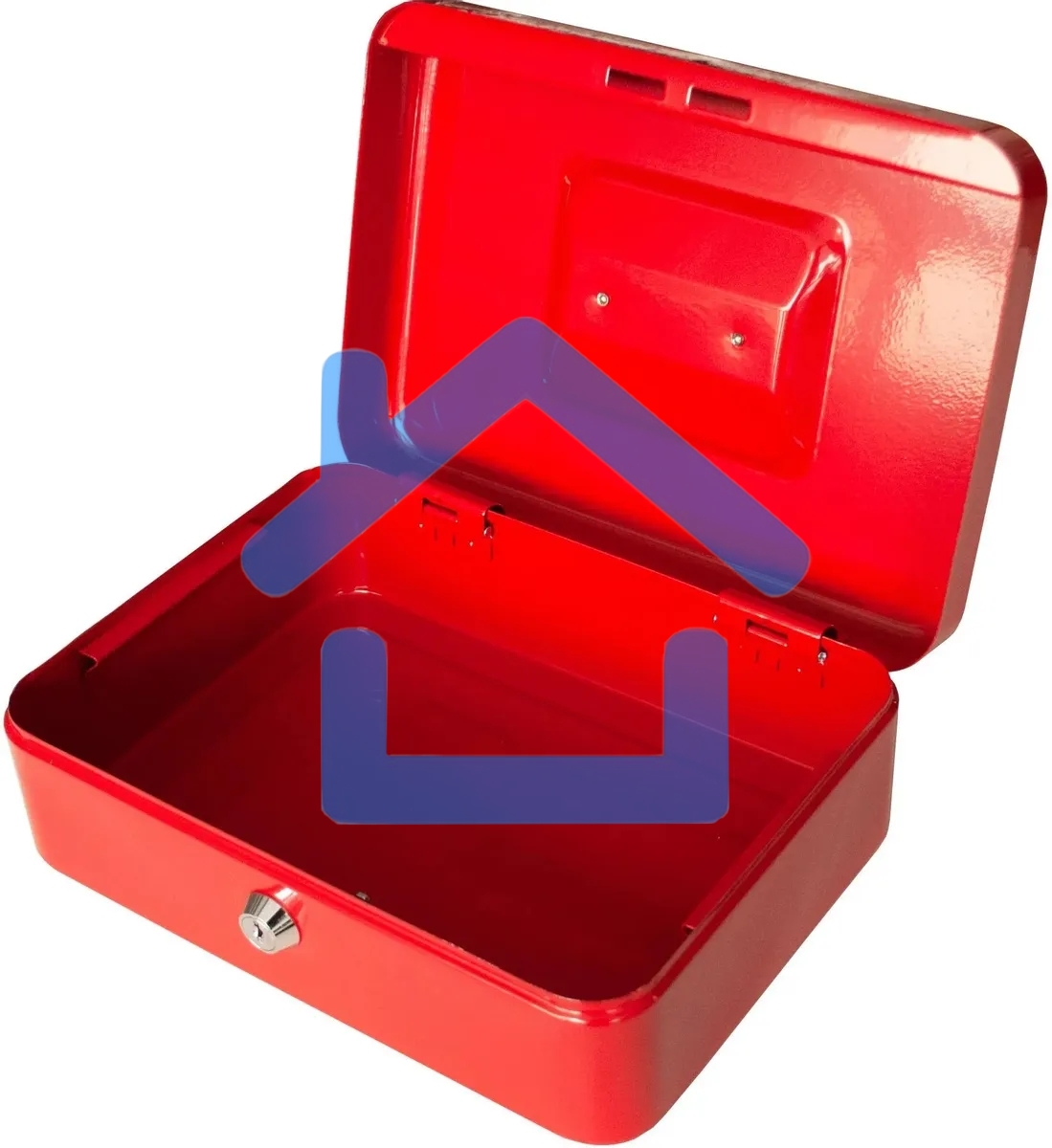 Ящик для денег Silwerhof 90x250x180 красный сталь