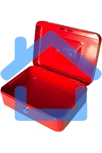 Ящик для денег Silwerhof 90x250x180 красный сталь