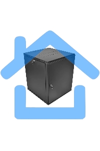 Шкаф телекоммуникационный настенный разборный ЦМО ЭКОНОМ 12U (600 x 650) дверь металл, черный (ШРН-Э-12.650.1-9005)