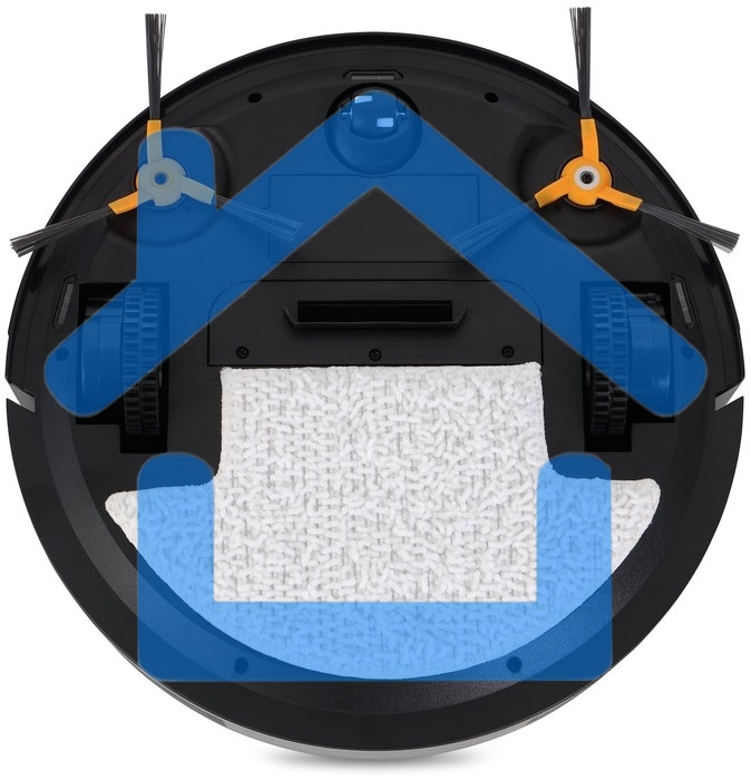 Робот-пылесос Vitek VT-1808 (MC) черный, 2000 мА·ч Li-Ion, уборка влажная/сухая, пылесборник контейнер 0.35 л