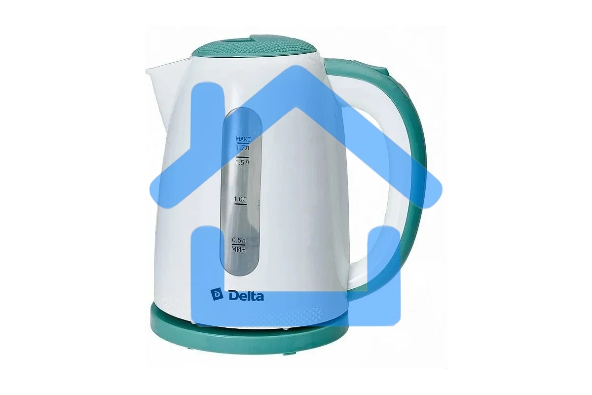 Чайник электрический DELTA DL-1106 белый с мятным