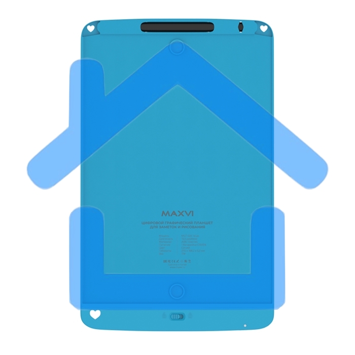 Планшет LCD для заметок и рисования Maxvi MGT-02С blue