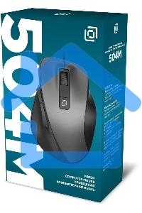 Мышь проводная Oklick 504M черный/серый, 3600 dpi, USB, кнопки - 6