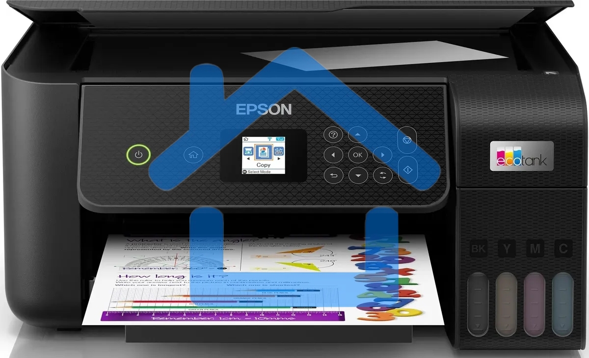 МФУ струйное Epson L3260, A4, цветной, печ. до 33 стр/мин. (ч/б) до 15 стр/мин. (цвет), 1440 x 5760 dpi (печать) 1200x2400dpi (скан.), USB, Wi-Fi, Air Print, Mopria