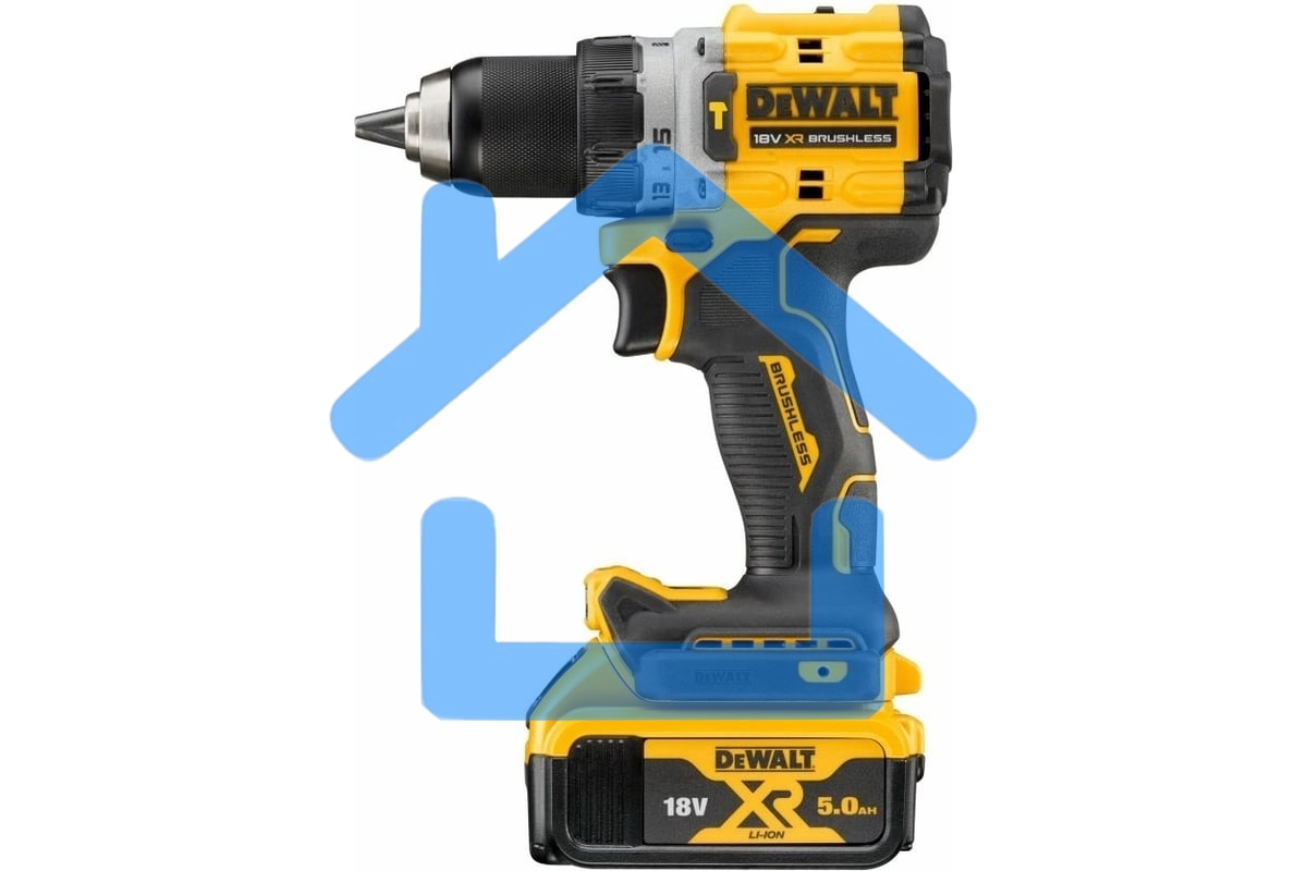 Дрель-шуруповерт DeWalt DCD805P2T-QW, Аккумуляторная, 18В, 2 АКБ, Кейс