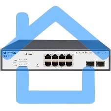 Коммутатор Origo OS2410P/120W OS2410P/120W/A1A 8x1Гбит/с 2SFP 8PoE 120W настраиваемый