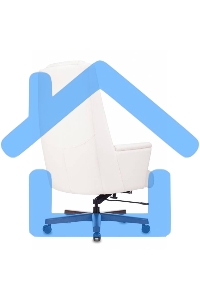 Кресло руководителя Бюрократ _DUKE белый, кожа, крестовина металл/дерево