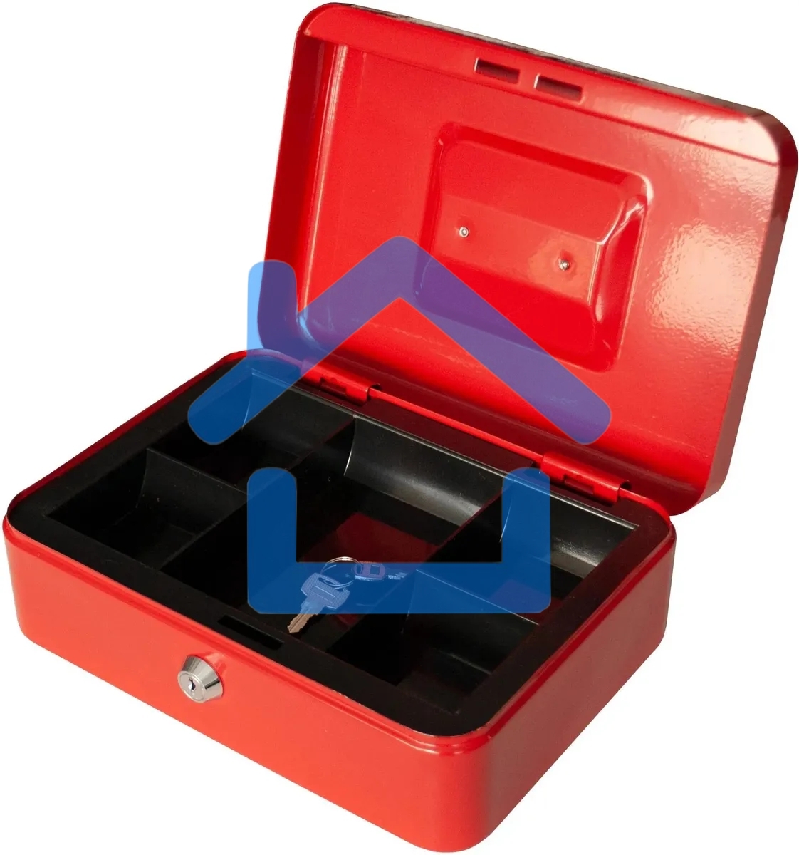 Ящик для денег Silwerhof 90x250x180 красный сталь