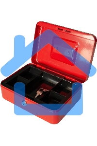 Ящик для денег Silwerhof 90x250x180 красный сталь