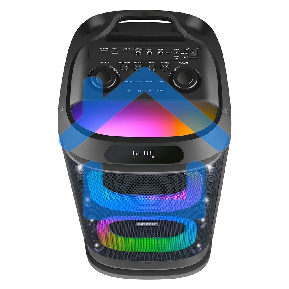 Акустическая система Midi Ginzzu GM-115, BT/USB/TF/FM/MIC/ДУ