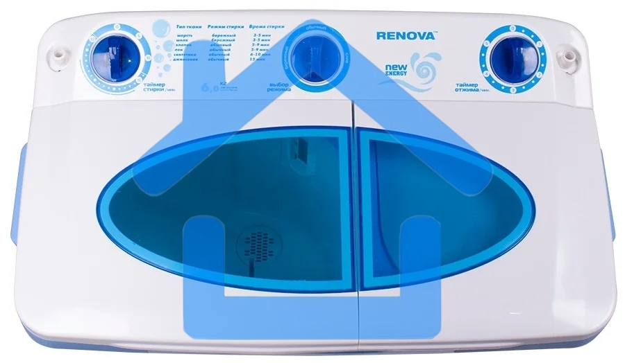 Стиральная машина Renova WS-60PT/РЕТ белый/голубой