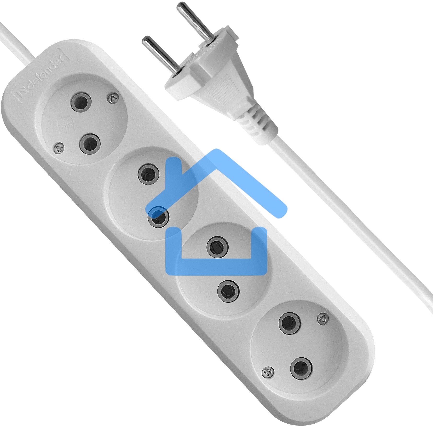 Удлинитель без заземления Defender B240 10 А, 5 м, без заземления