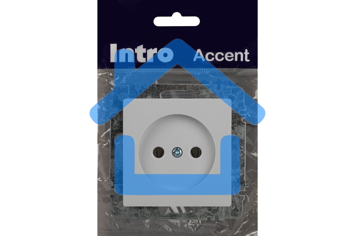 Розетка Intro Accent 6-201-01 2Р 16А-250В IP20 СУ AL/CU белый Б0063653