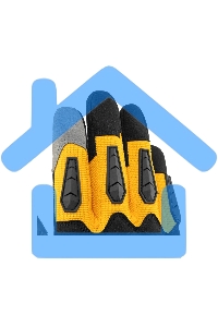 Перчатки универсальные Denzel 68003 усиленные, с защитными накладками, размер 10