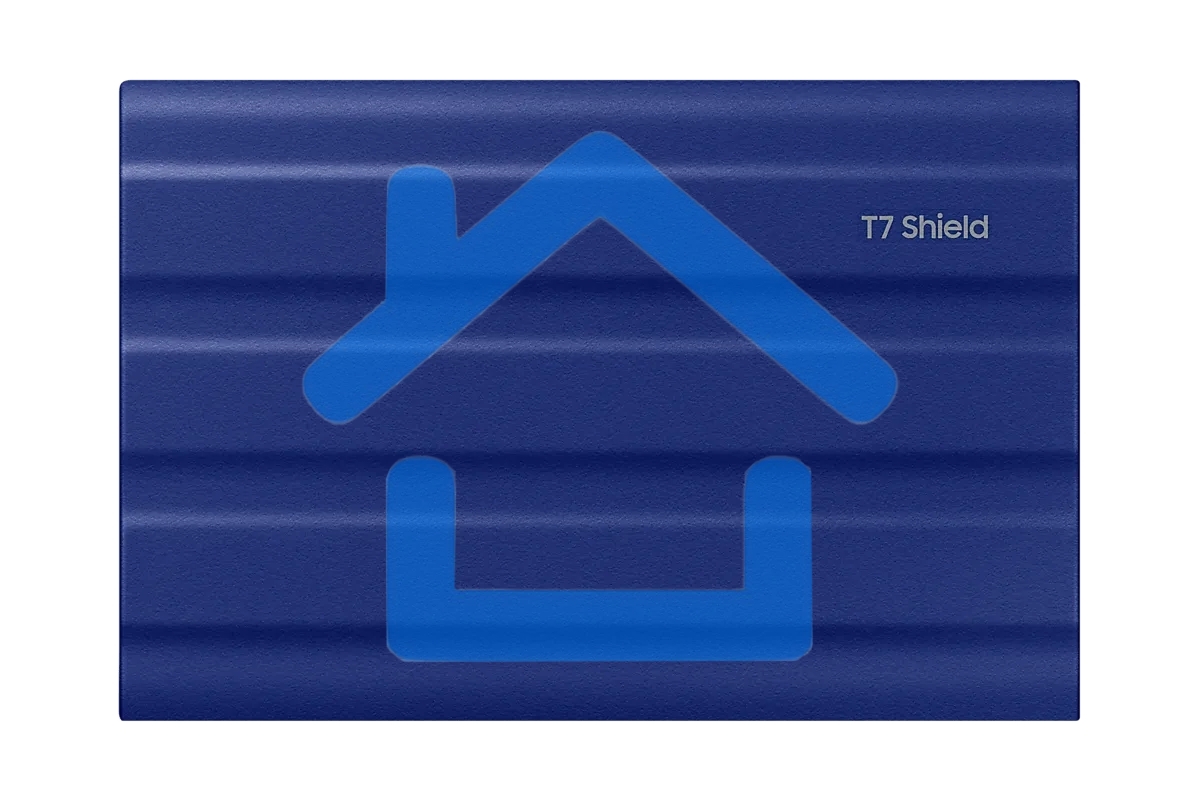 Накопитель SSD Samsung T7 Shield MU-PE1T0R/WW, USB3.2, 1ТБ, синий