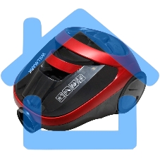 Пылесос Willmark VC-2255CYM красный, 380/1800 Вт, уборка сухая, пылесборник контейнер циклонного типа, 1.5 л